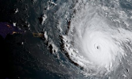 huracan irma sobre oceano atlantico