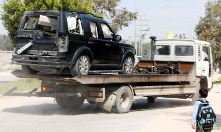 vehiculo convoy ministro palestino