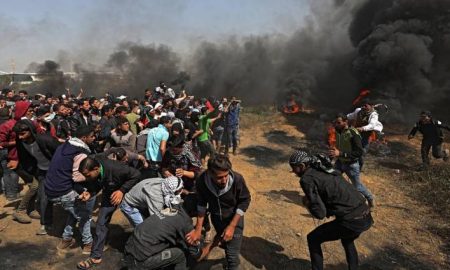 palestinos en protesta