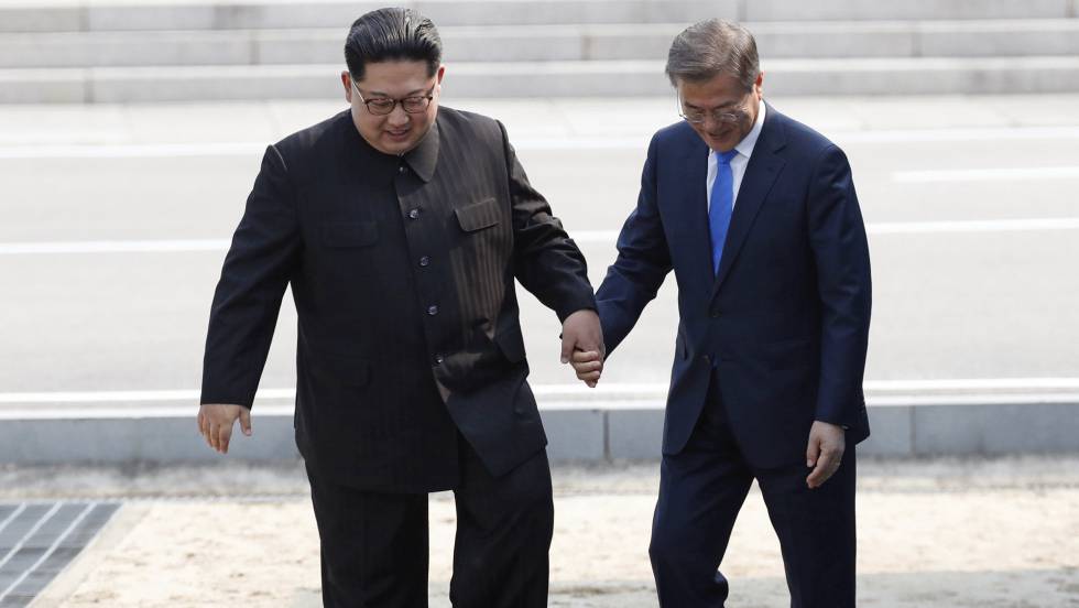 Kim Jong un y Moon Jae in
