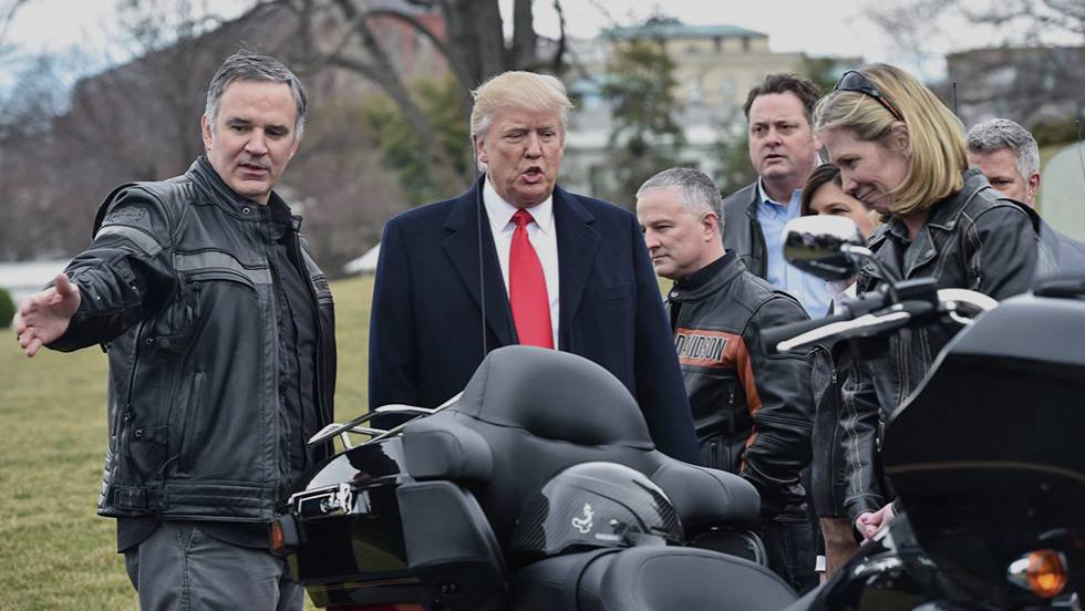Donald Trump y el CEO de Harley Davidson