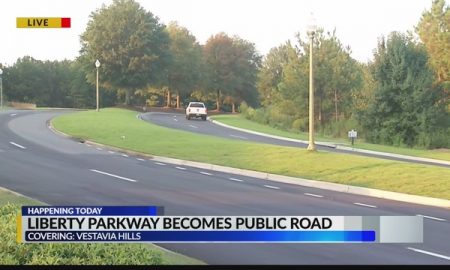 1 Liberty Parkway becomes public road