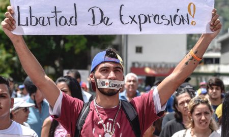 protesta prensa contra gobierno de venezuela