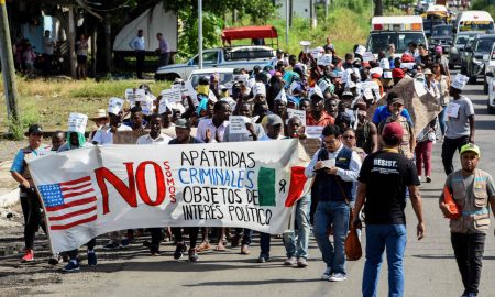 protesta inmigrantes en Mexico