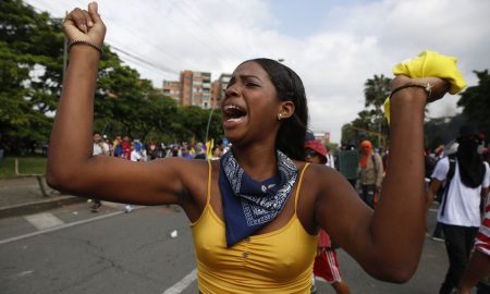 protestas en Bogota Colombia