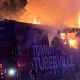 vehiculo Tuberville en llamas