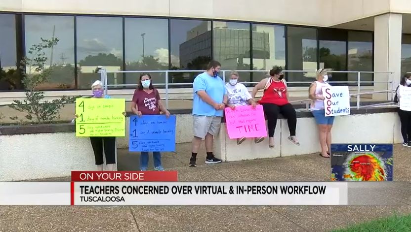 profesores preocupados educacion virtual y presencial