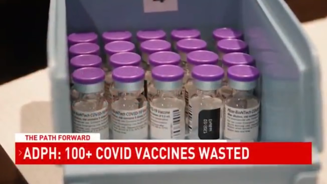 vacunas desechadas en Alabama