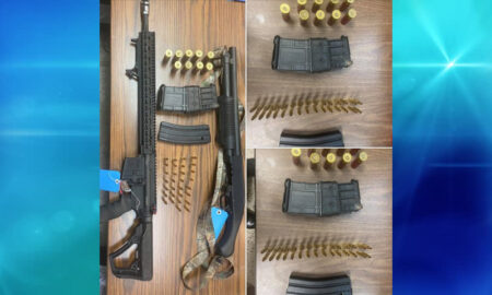 Armas y municiones confiscadas tras situación de violencia doméstica