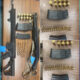 Armas y municiones confiscadas tras situación de violencia doméstica