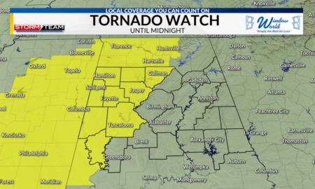 Alerta de tornado para el oeste de Alabama hasta la medianoche