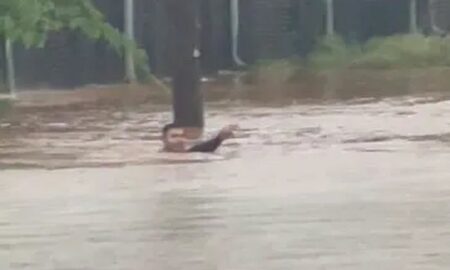 Hombre atrapado en aguas de inundación en Sylacauga
