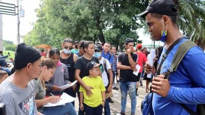 Migrantes en el sur de México piden protección a la Comisión de DDHH