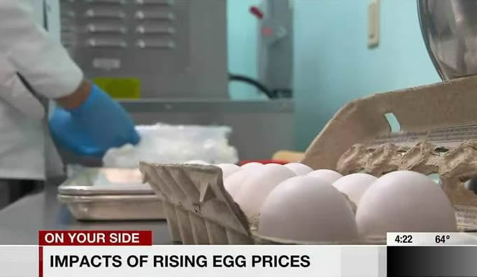 El aumento de los precios del huevo ahora afecta a las panaderías locales