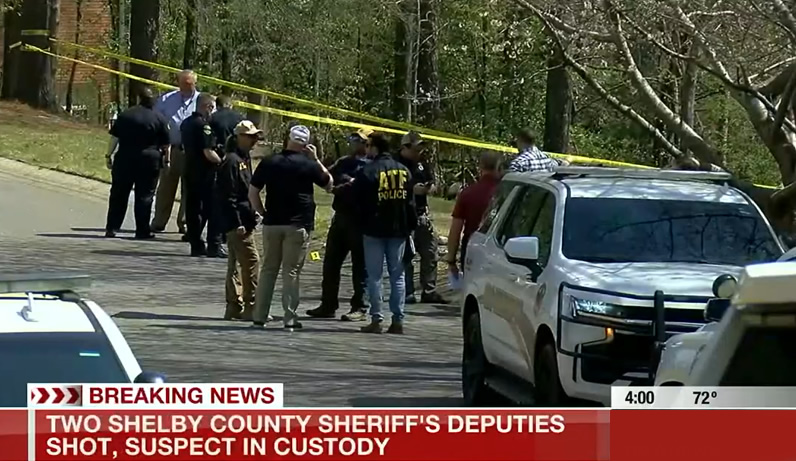 Disparan a 2 agentes del alguacil del condado de Shelby; sospechoso en custodia