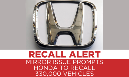 Honda llama a revisión más de 330,000 vehículos debido a problemas con los espejos