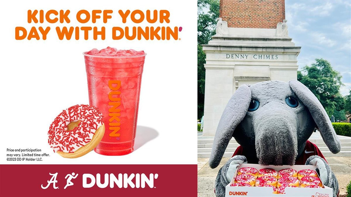 Dunkin’ trae de vuelta Roll Tide® Donut antes de la temporada de fútbol