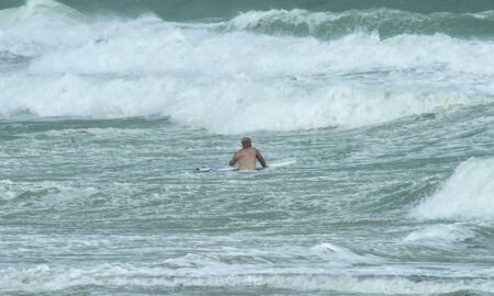Un tiburón muerde en la cara a un surfista en una playa de Florida