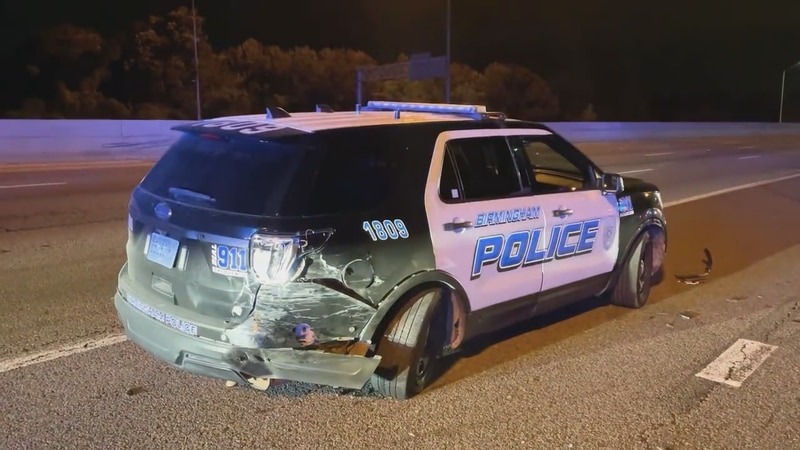 Oficial de Birmingham herido en un accidente en la mañana en la I-65