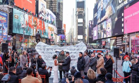 San Valentín en Times Square: bodas, pedidas de mano y renovación de votos de amor eterno